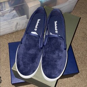 Timberland Navy Velvet Dausette Slip-On Shoes